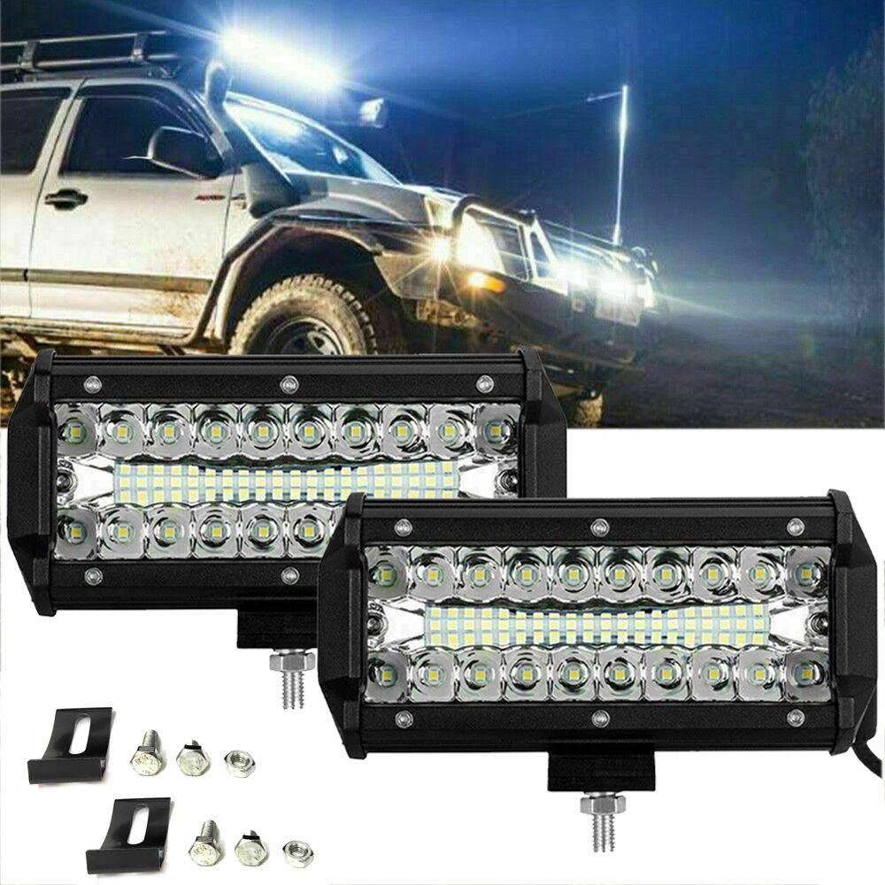 Lanfy Lampu Sorot Terang Tinggi Suku Cadang Mobil 7inch Aksesoris Mobil-styling Offroad Mobil Bekerja Fog Light LED Light Bar