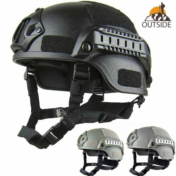 READY STOK  Helm Airsoft Gun Helm Tactical Airsoft Gun Paintball CS SWAT