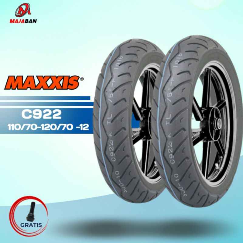 Paket Ban Motor Import - Vespa Matic // Maxxis C922 110/70 - 120/70 Ring 12 Tubeless