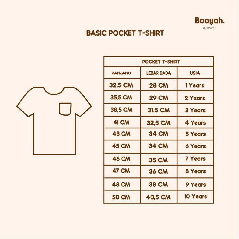 Booyah Pocket Tee / Kaos Anak Perempuan dan Laki Laki / Baju Atasan Lucu