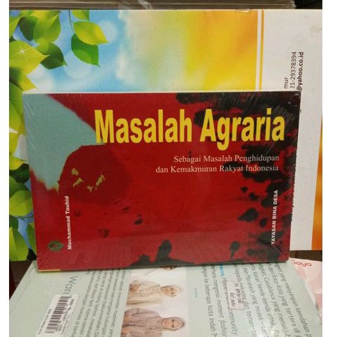 BUKU MASALAH AGRARIA SEBAGAI MASALAH KEHIDUPAN DAN KEMAKMURAN RAKYAT INDONESIA