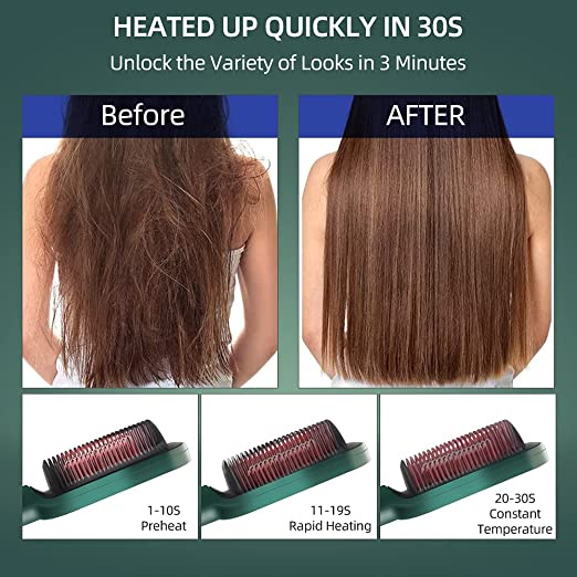 (BISA COD) catokan rambut 2 in 1 Pelurus Rambut sisir listrik Sisir Catokan Pelurus Rambut (rambut lurus dan keriting) 2 in 1 tidak menyakiti rambut straightening Combs