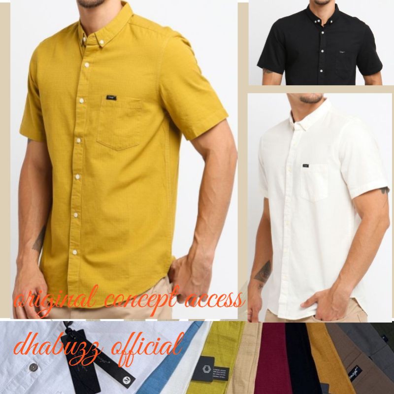 BAJU KEMEJA KERJA PRIA FORMAL CASUAL LENGAN PENDEK KATUN PREMIUM ORIGINAL TERBARU CONCEPT