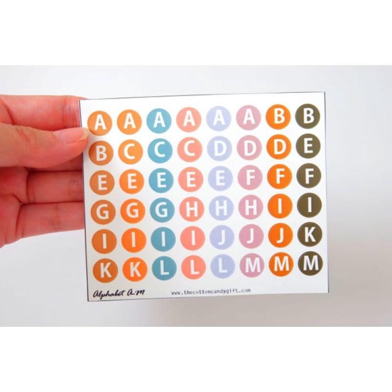 STICKER ALPHABET NUMBER DECO/STICKER AESTHETIC/STIKER HURUF ANGKA/DECO STICKER - 1 PCS