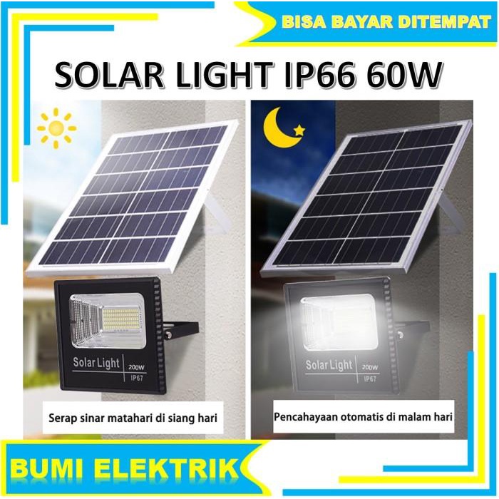 LAMPU TENAGA SURYA SOLAR LIGHT 60W SUNPRO IP66 Solar Lamp Waterproof
