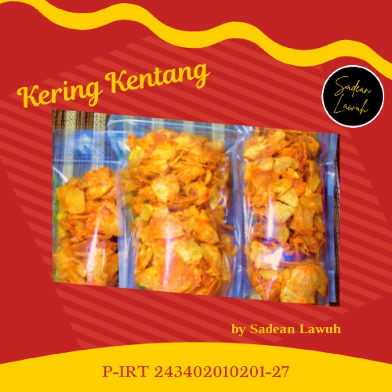 Jual SDL - 350 Gr Kering Kentang Balado Kering Klengkam Kentang Balado ...