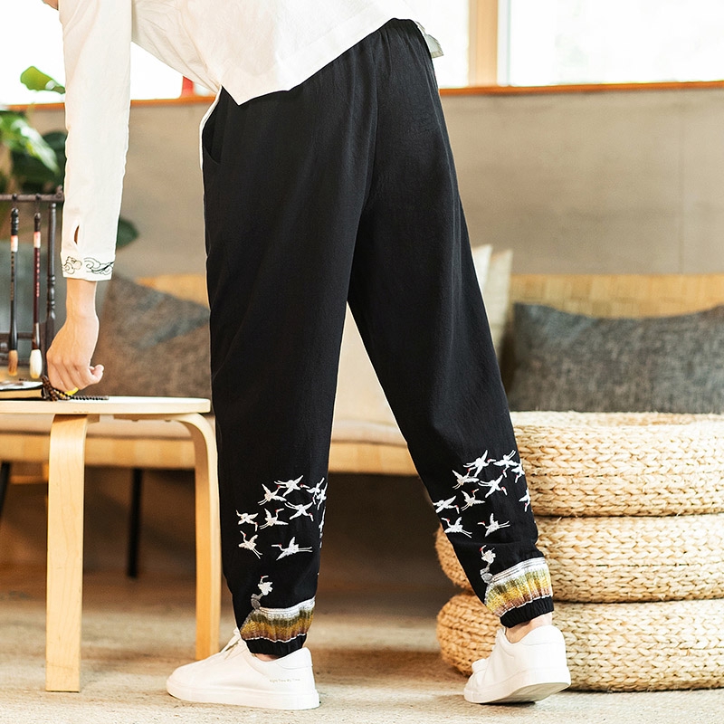  Celana  Panjang Model  Longgar Gaya Cina Bahan Katun  untuk 