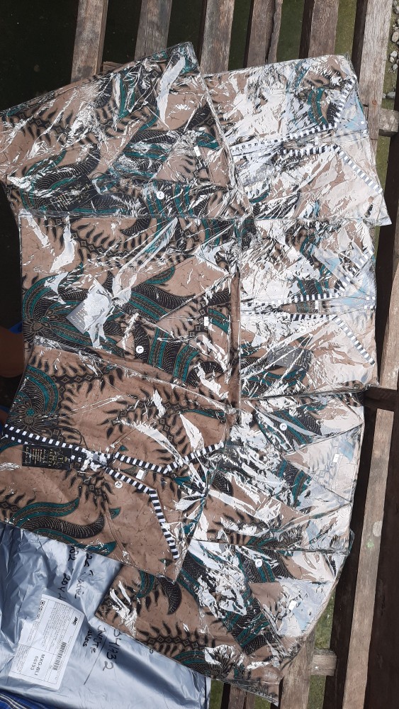 Set Batik Tradisional Couple Blus/blouse Zipper Depan /kemeja Lengan Pendek Ori Batik Pekalongan