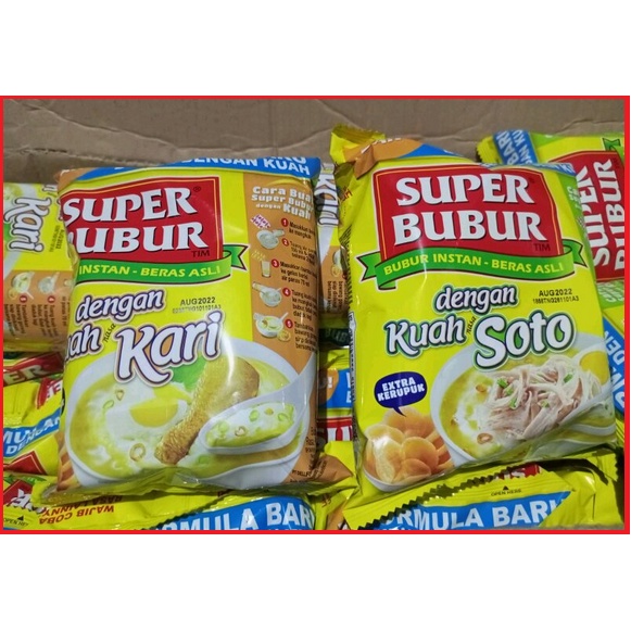 Bubur Instan Super Bubur Dengan Kuah Kari dan Soto 46g