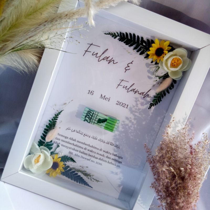 Download Gift Frame 3d Wedding Gift Mahar Shopee Indonesia