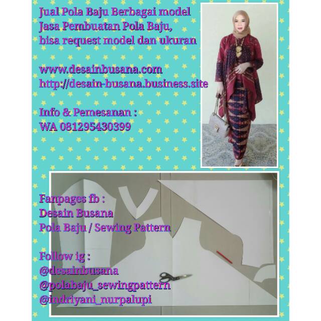 POLA TUNIK 04 - POLA BAJU - POLA INSTAN - POLA PRODUKSI TUNIK