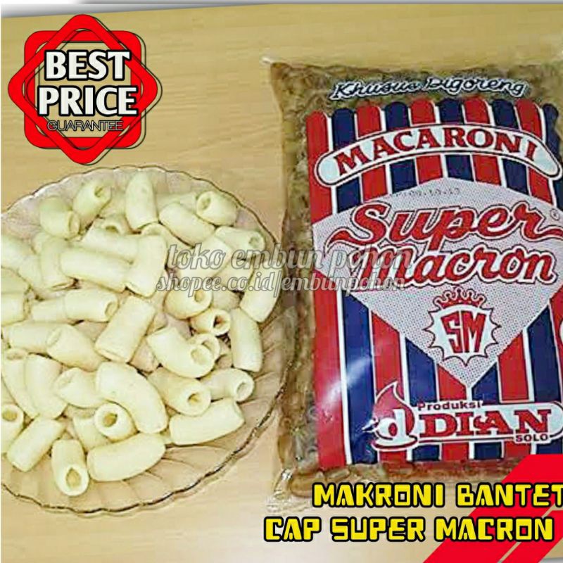 

MAKRONI MEKAR MENTAH BUKAN BANTET CAP SUPER MACRON 1 KG