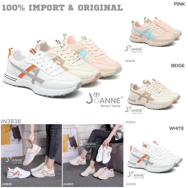 RESTOCK!! [ORIGINAL] JOANNE Sporty Sneakers Shoes Sepatu Wanita #JN3838