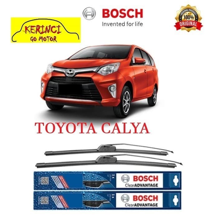 WIPER BOSCH CLEAR ADVANTAGE TOYOTA CALYA 22&quot; &amp; 17&quot; SEPASANG WIPER BOSCH