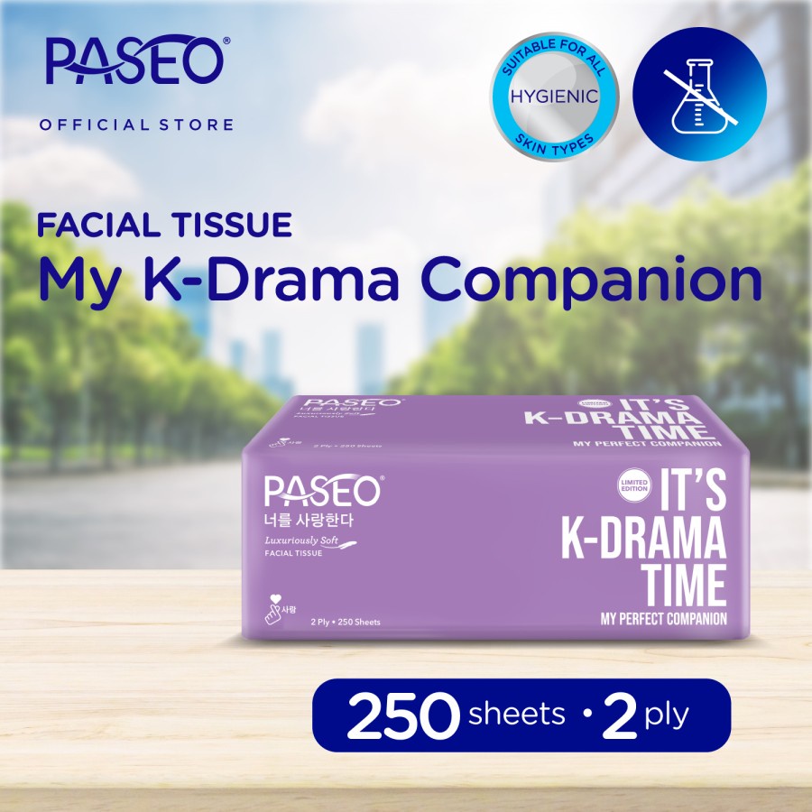 Paseo Facial Tissue / Tisu Wajah K-Drama Time 250 Sheets 2 Ply