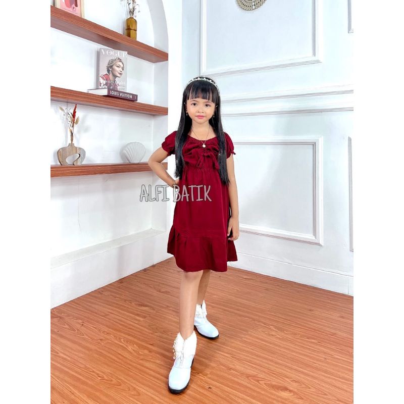 Daster Elsa anak 4-6 th ll kain rayon tebal grade a