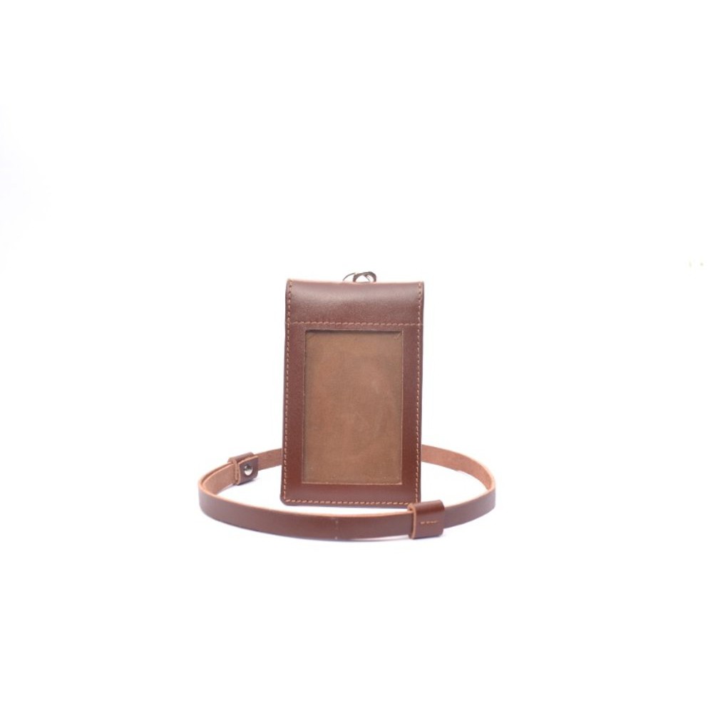 

Dompet ID Card Kulit Asli Name Tag Holder Kulit Cokelat tua dan Coklat Tan