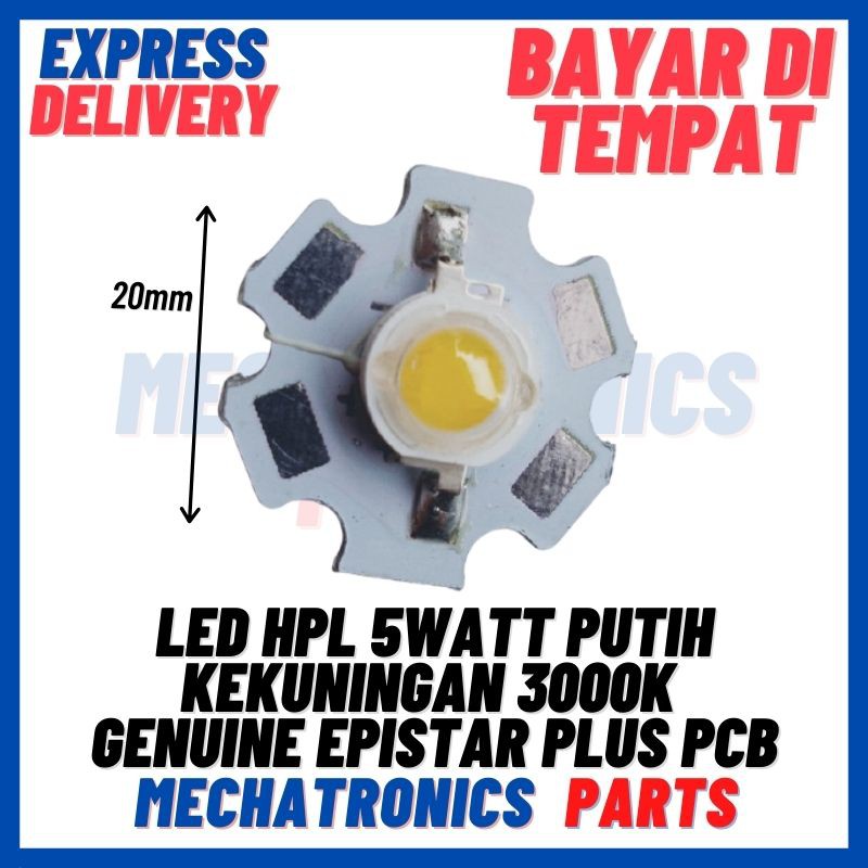 [DSP-9251] LED HPL 5WATT PUTIH KEKUNINGAN 3000K GENUINE EPISTAR PLUS PCB