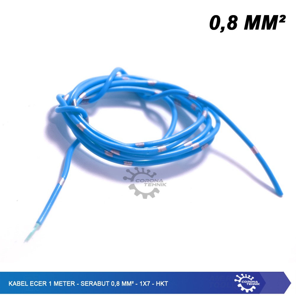 Kabel Ecer 1 Meter - Serabut 0,8 mm² - 1x7 - HKT