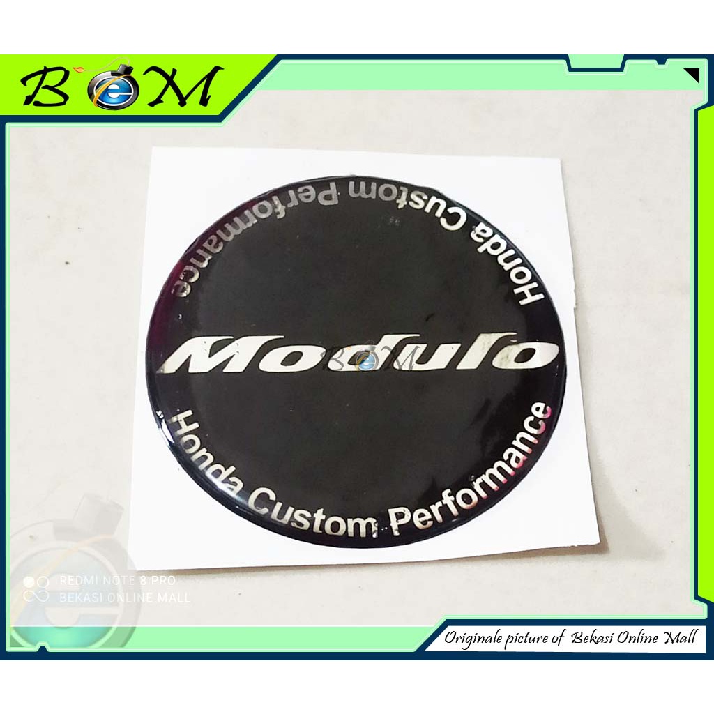 stiker emblem logo timbul dop velg tutup roda mobil honda modulo custom performance