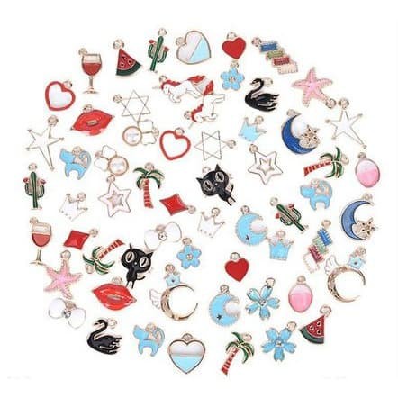 Mix Style Enamel - Charm Aneka Bentuk (20pcs)