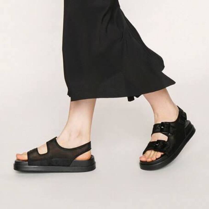 charles and keith mesh flatform sandals