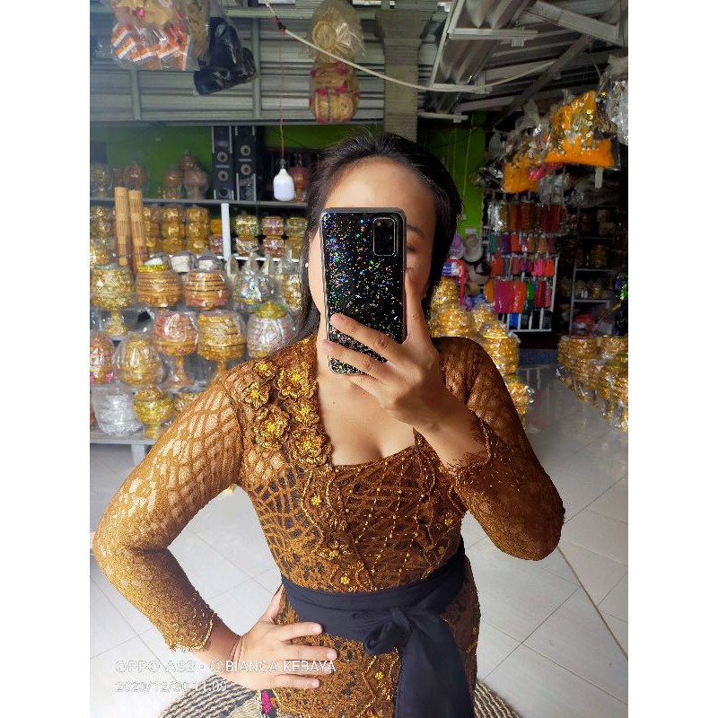 kebaya payet bordir bunga