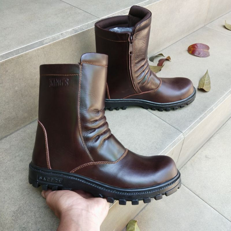 sepatu safety kulit sepatu lapangan sepatu proyek sepatu kontruksi sepatu bangunan sepatu kerja