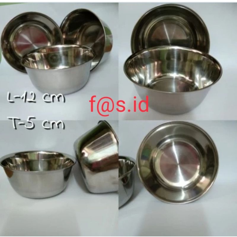 MANGKUK STAINLESS / KOBOKAN STAINLESS / CETAKAN NASI TIM STAINLESS TEBAL