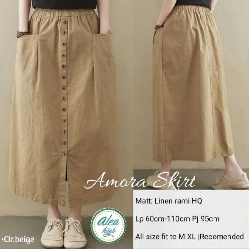 Rok linen / Marimar Skirt - amora skirt