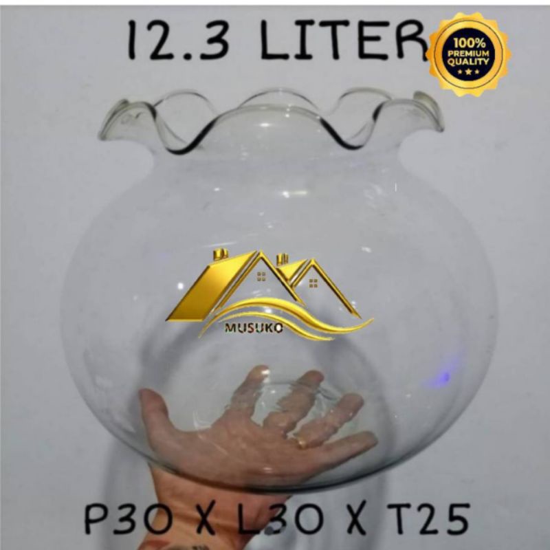 MUSUKO - Aquarium bulat 12 liter/Aquarium shella
