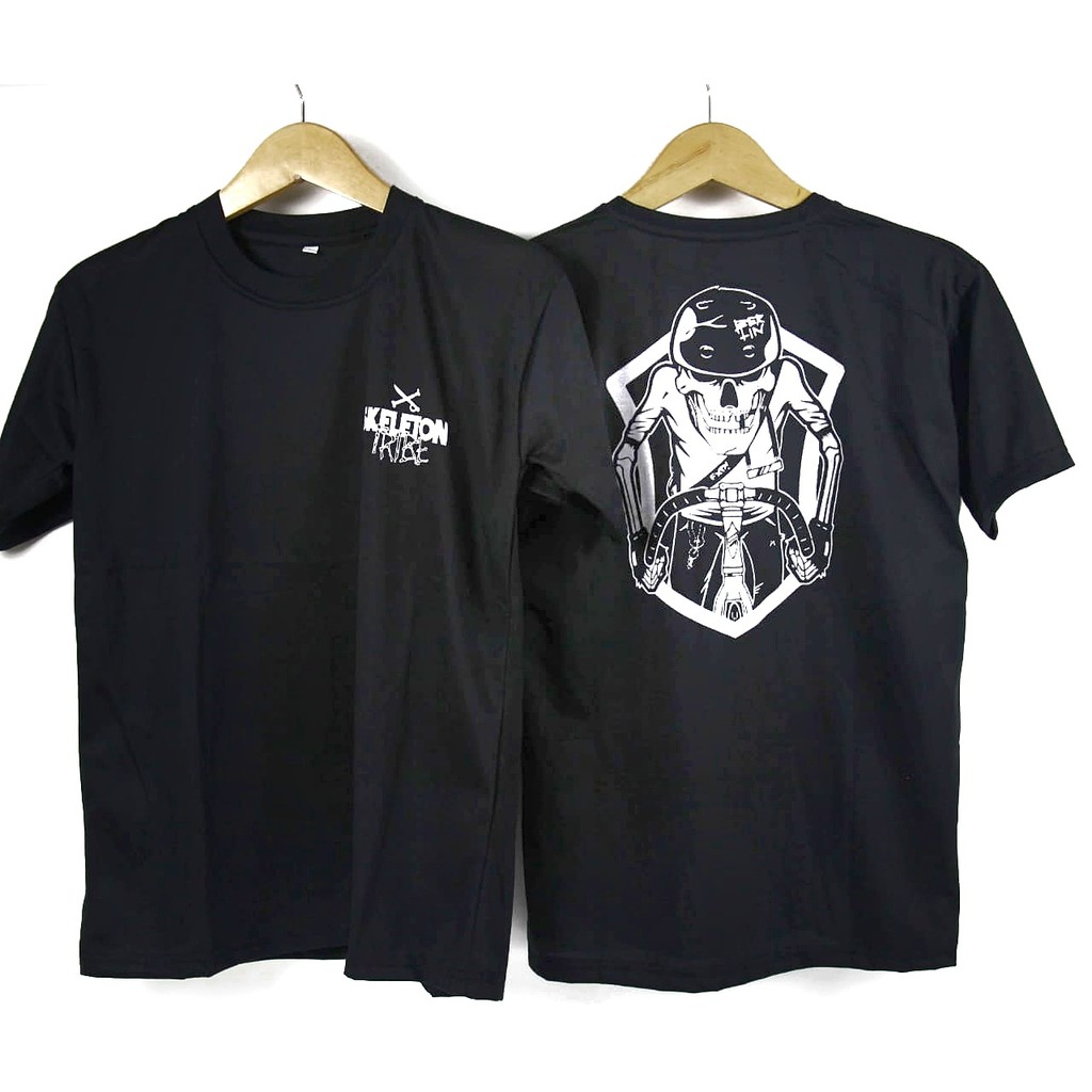 KAOS PRIA/SKELETON /KAOS DISTRO/KAOS HITAM