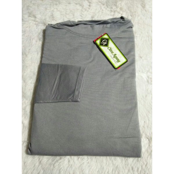 MAIRA_OFFICIALSTORE (BISA COD) Inner Dress Lengan Panjang Manset Gamis-Abu muda