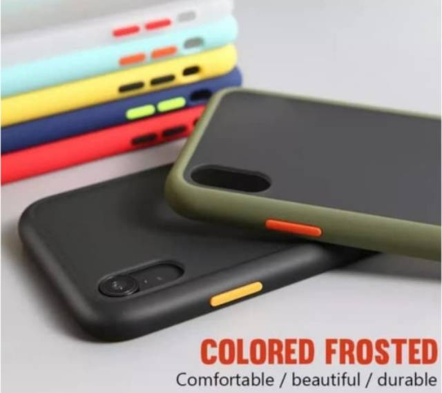 Hybrid MATTE OPPO Realme 5 5i 5s 5 6 pro C2 C3 x2 pro xt Fuze case casing cover COLORED FROSTED