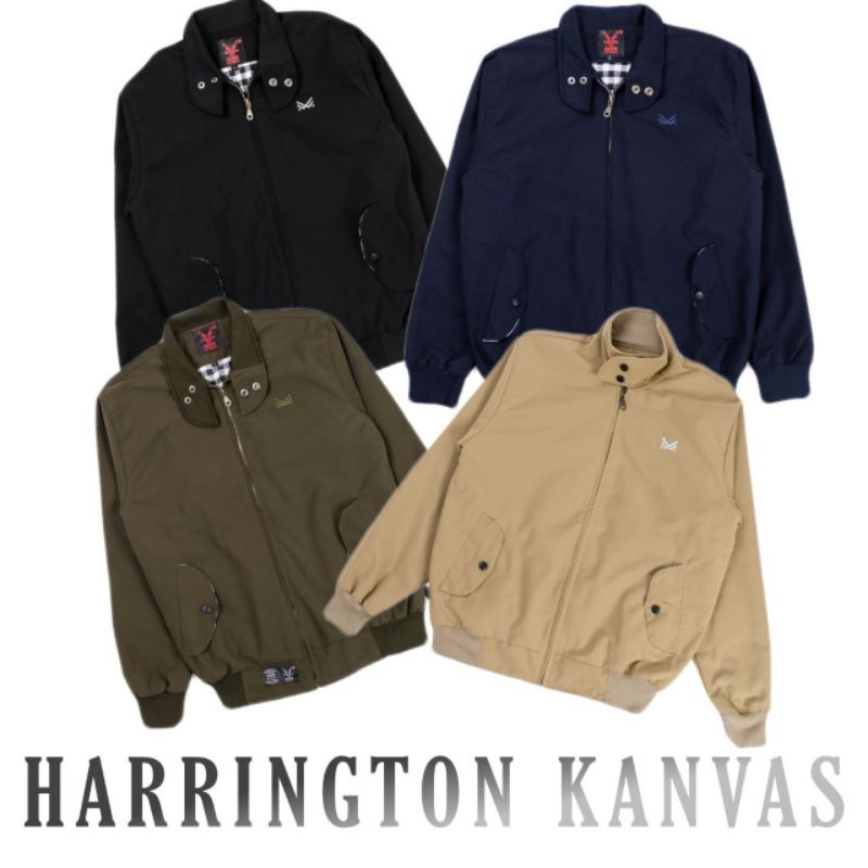 jaket pria kanvas jaket Harrington jaket tebal terbaru original