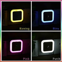 Lampu Tidur Sensor Night Kotak / Lampu Tidur LED Otomatis Sensor Colok Listrik Dinding Persegi Dekorasi Ruangan Night Lampu viral