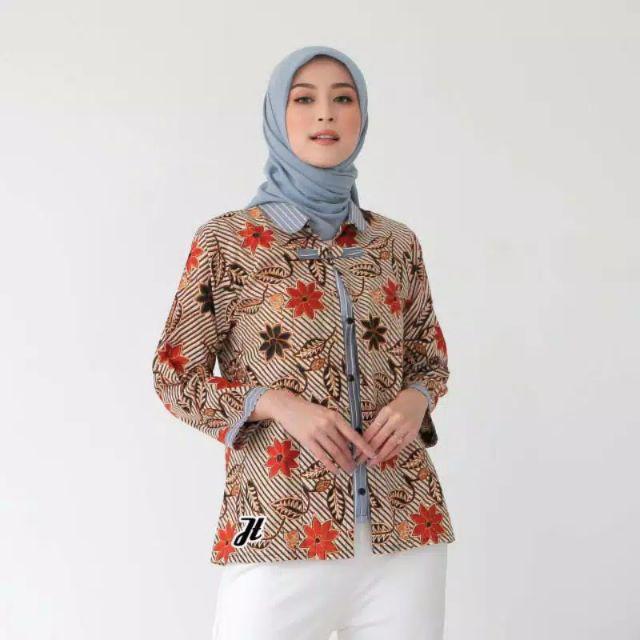 Atasan Batik Wanita Kerja Jumbo Dolby Dolbi Dobby Doby Modern Dan Terbaru 2020