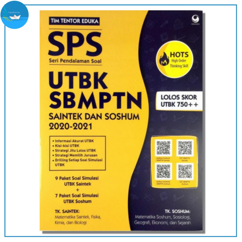 Sps Utbk Sbmptn Saintek Soshum 2020 2021 Hots Lolos Skor Utbk 750 Shopee Indonesia