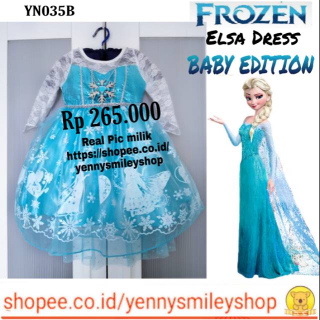 Frozen Elsa baby dress YN035B dress + kalung