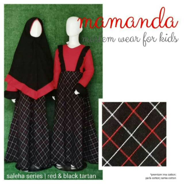 GAMIS MAMANDA RED AND BLACK TARTAN