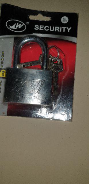 Gembok Stenlis 60mm Leher Pendek Iron Pad Lock Kunci Gembok Pintu Garasi Anti Potong Maling Konci