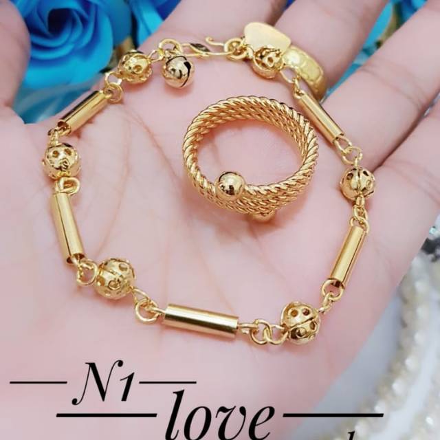 Gelang tangan lapis emas 24k murah