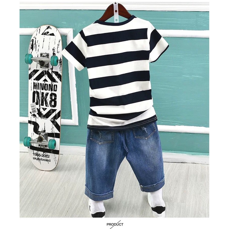 (LOLI-JKT) BOY-47 STELAN ANAK COWOK GARIS ANDERSSON SIZE 110-160