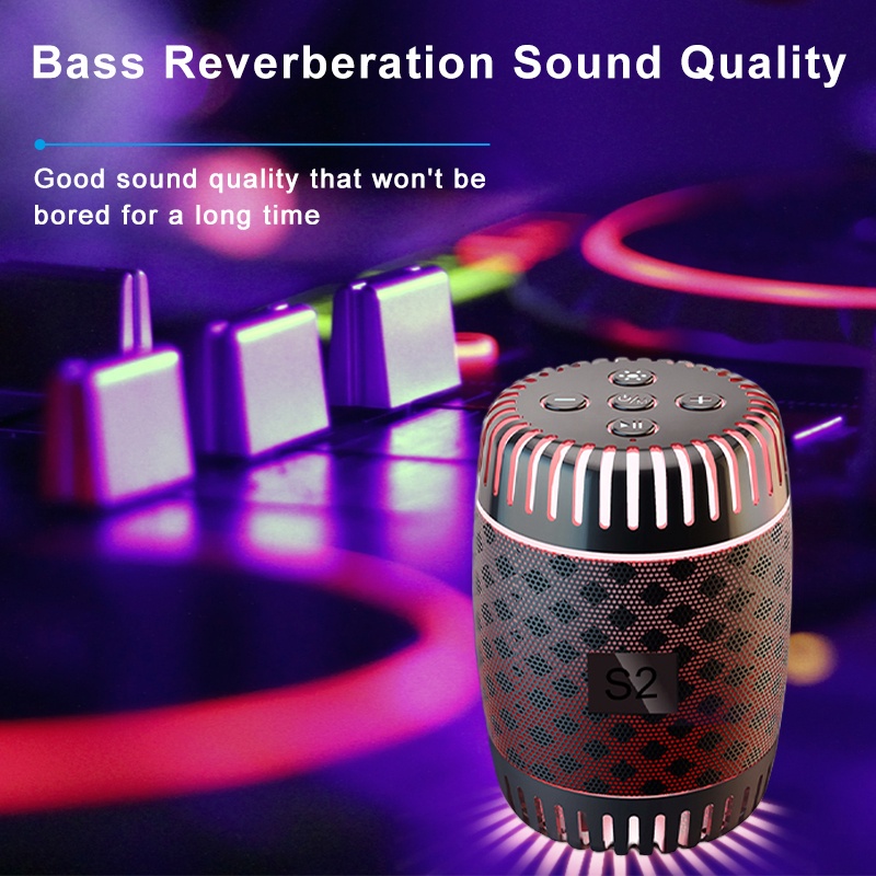 ColorCoral Speaker Bluetooth  Bass Reverberation Musik Box Bluetooth RGB Portable Wireless Speaker Spiker Bluetooth Party Home