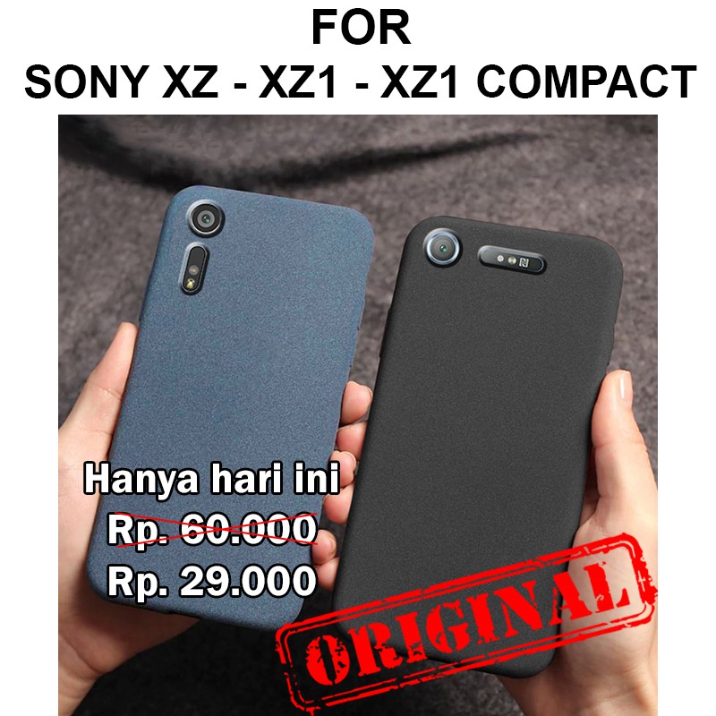 Sand scrub soft case Sony Xperia XZ - XZ1 - XZ1 Compact casing hp cover tpu slim