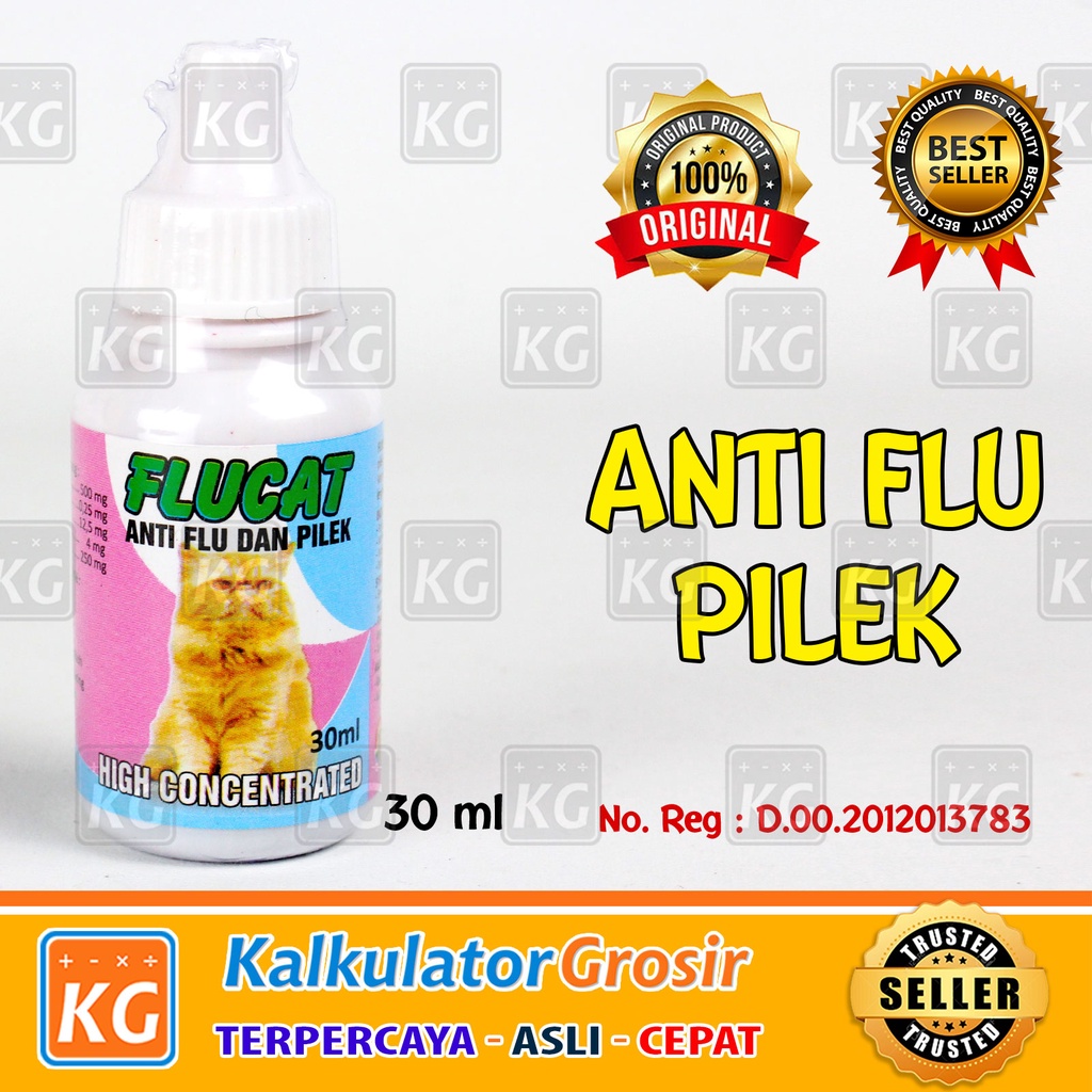 Flucat Drop 30ml Obat Flu Pilek Kucing Cat Kitten Flu Cat 30 ml Anti Iritasi Hidung Bersin