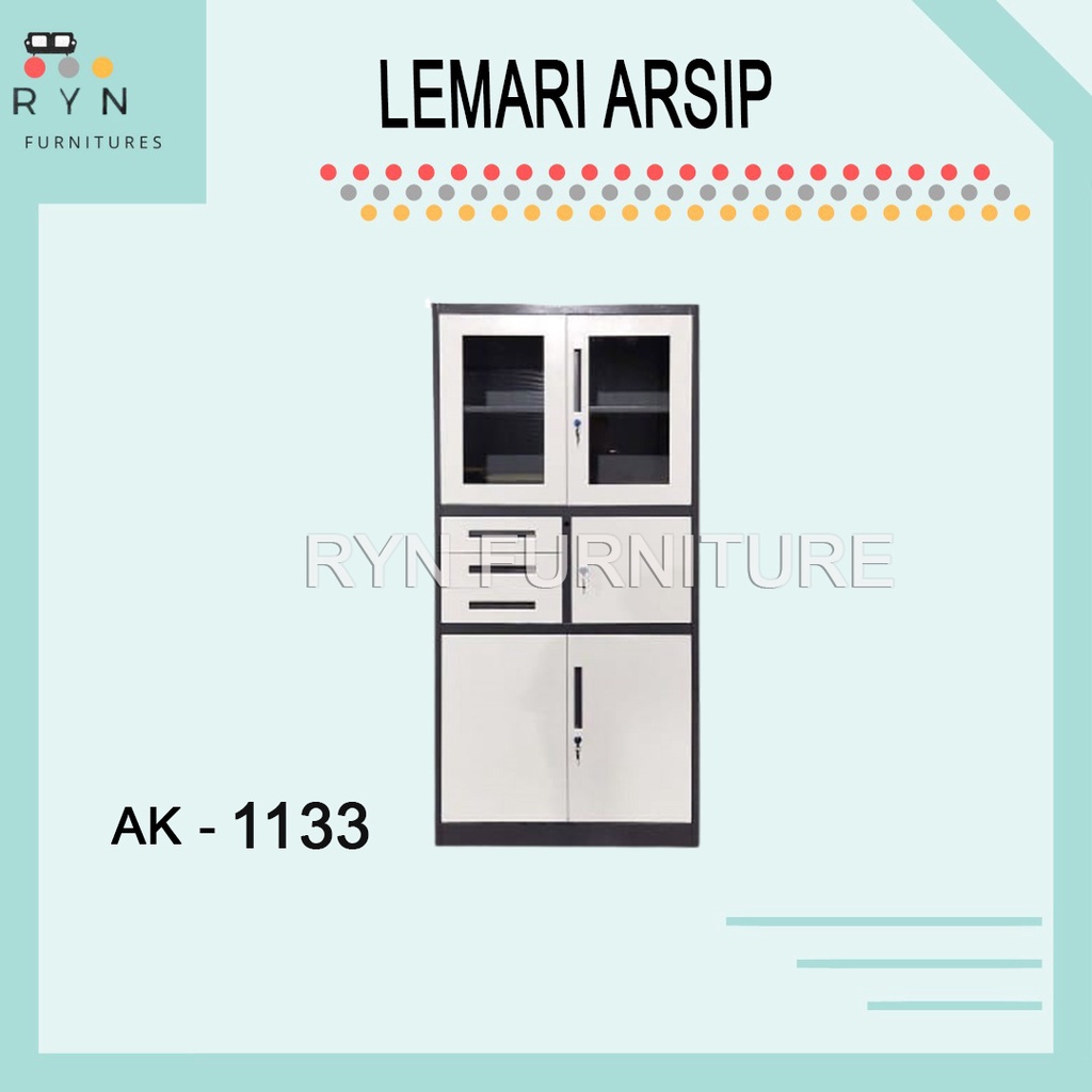 

Filling Cabinet / Lemari Arsip Besi 4 Pintu + 3 Laci AK1133