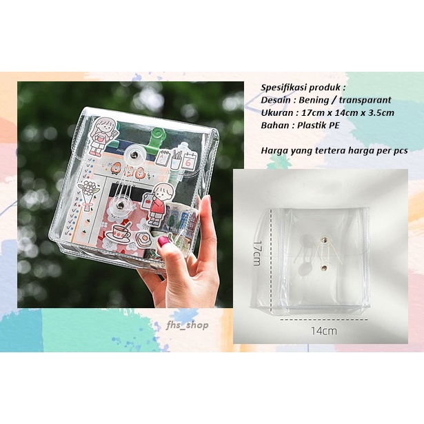 

Tempat Pensil Transparan Tempat Pensil Aesthetic Pencil Case Pouch Organizer Clear Travel Pouch