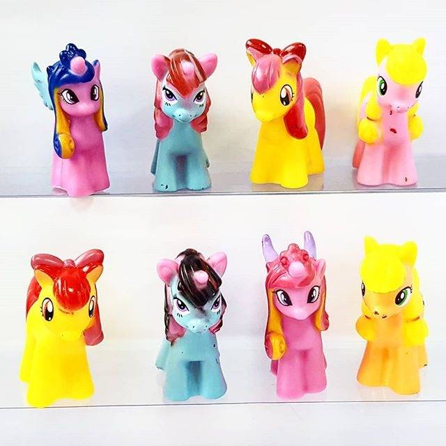 topper mainan karet little pony hiasan kue ulang tahun 4cm pajangan mobil