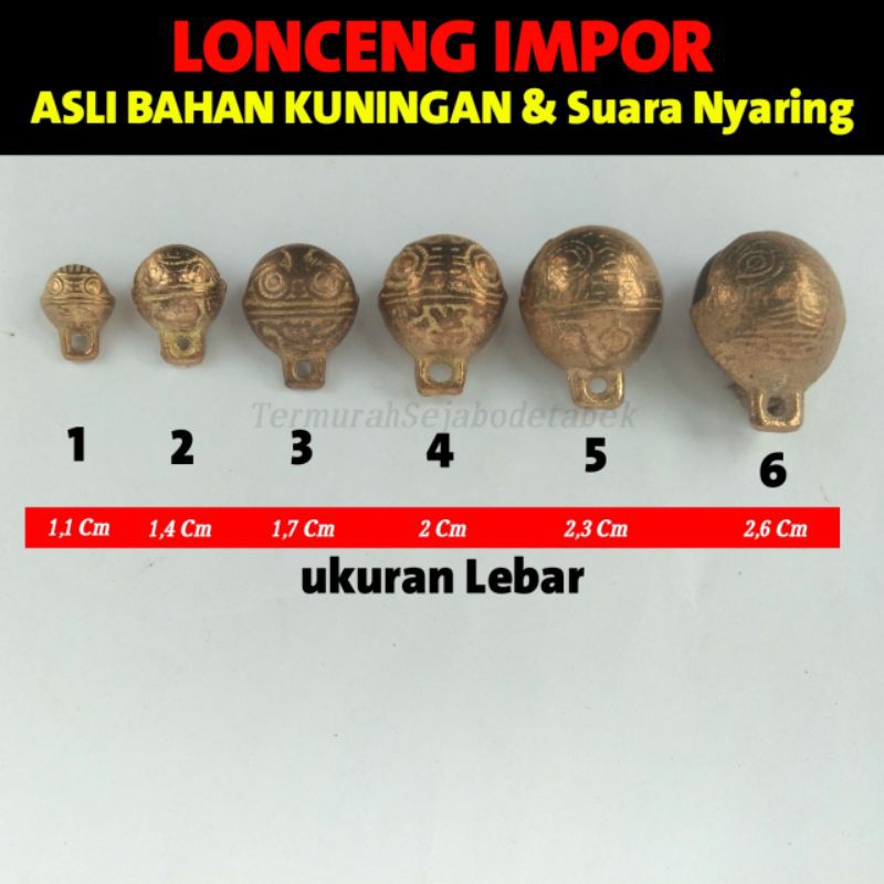 Krincingan Impor Klintingan motif Lonceng impor Bell lonceng krincingan Motif